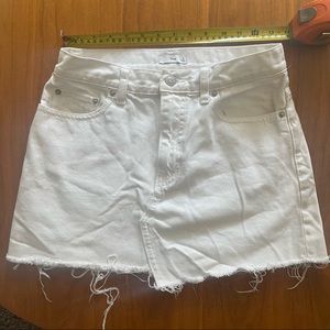 Aritzia White Denim Mini Skirt